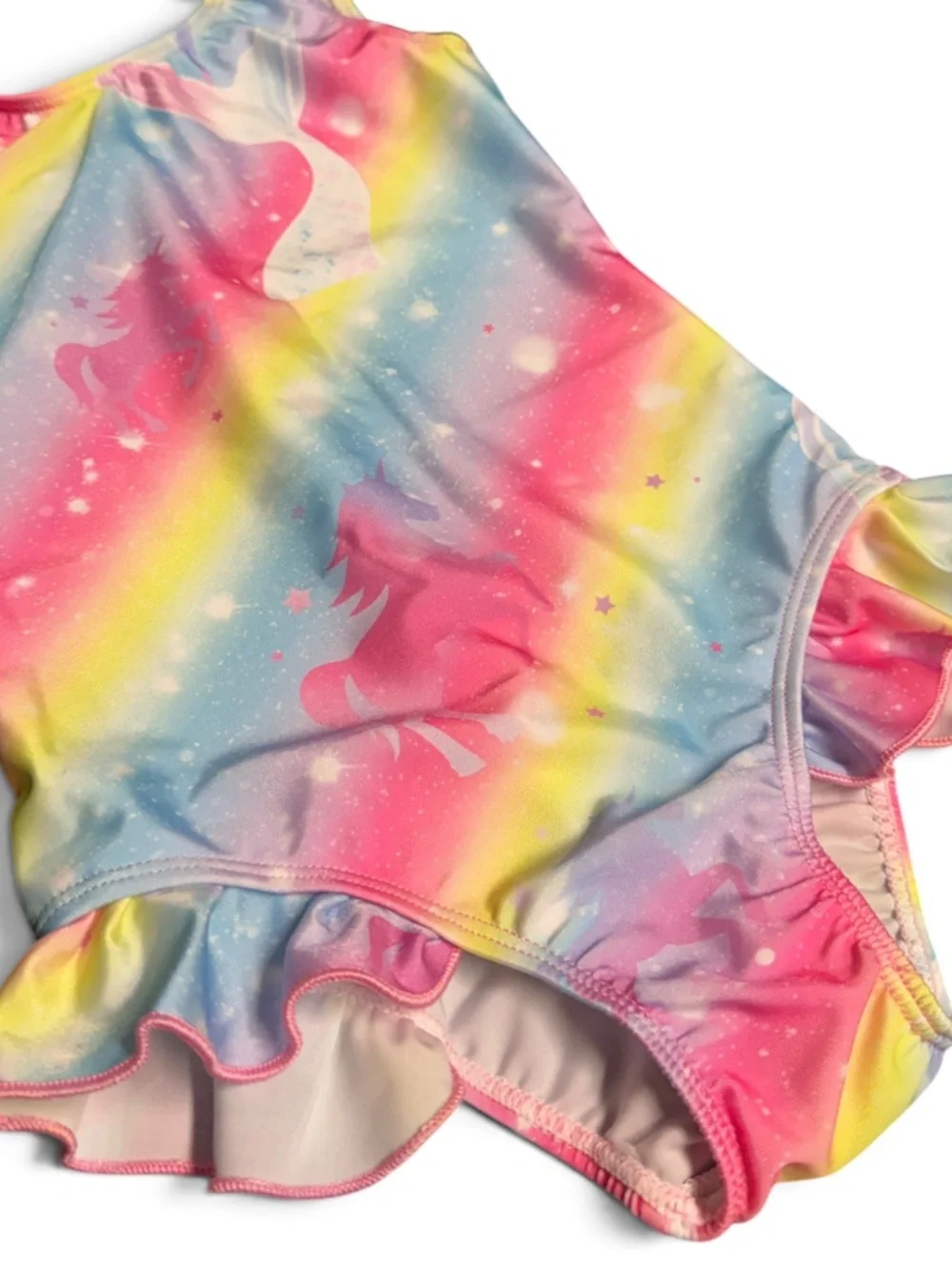 NWT Girls Unicorn Mermaid Swimsuit 4T/5T Rainbow One Piece Swim